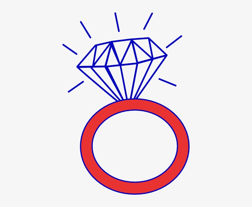 Diamond Ring Cubs Outline Clip Art - Ring Clipart Black And White, transparent png