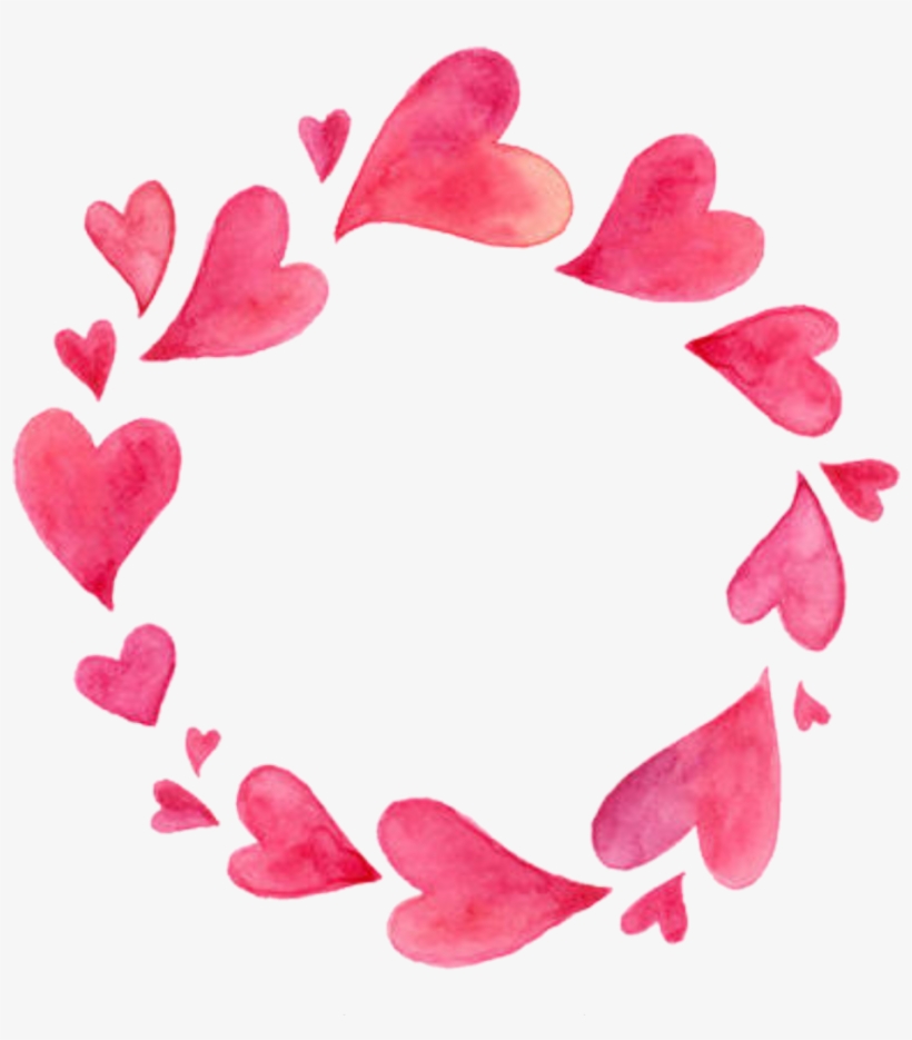 Hearts Heart Borders Frames Round Frame Border Love - Love Watercolor Frames, transparent png