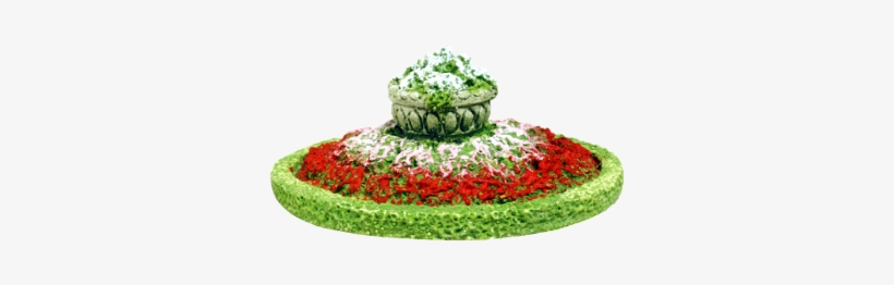 Cg 242 Round Flowerbed With Ornate Urn - Round Flower Bed Png, transparent png