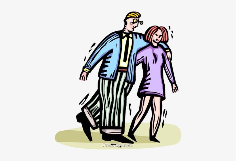 Couple Walking Arm In Arm Royalty Free Vector Clip - Women Chatting, transparent png