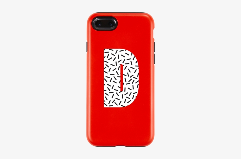 Personalised Initial Red Confetti - Mobile Phone Case, transparent png