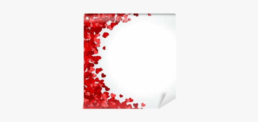Red Hearts Confetti Vector Background Wall Mural • - Valentine Days Red Hearts, transparent png