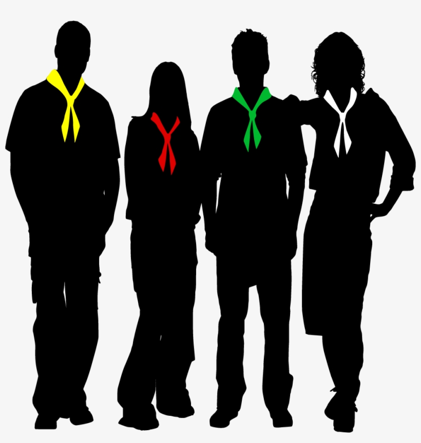 Silhouette With Scarf - Scout Silhouette Png, transparent png