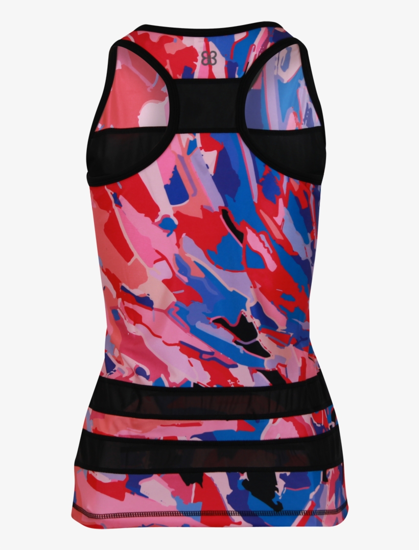 Pink Confetti Mesh Tank - Board Short, transparent png