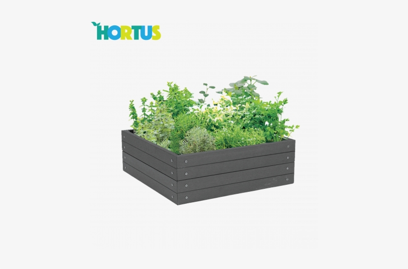 Hortus Mini Flower Bed, Wpc - Miniplanteringslåda Hortus Komposit 24x70x70 Cm, transparent png