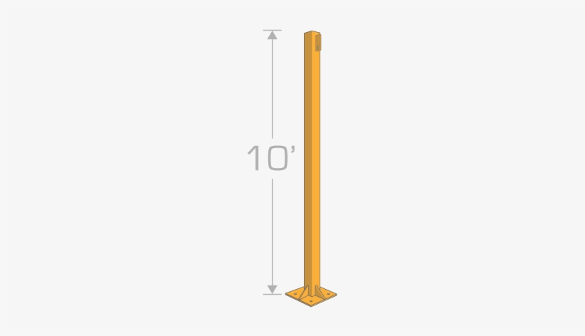 4" X 4" Metal Post - Metal, transparent png