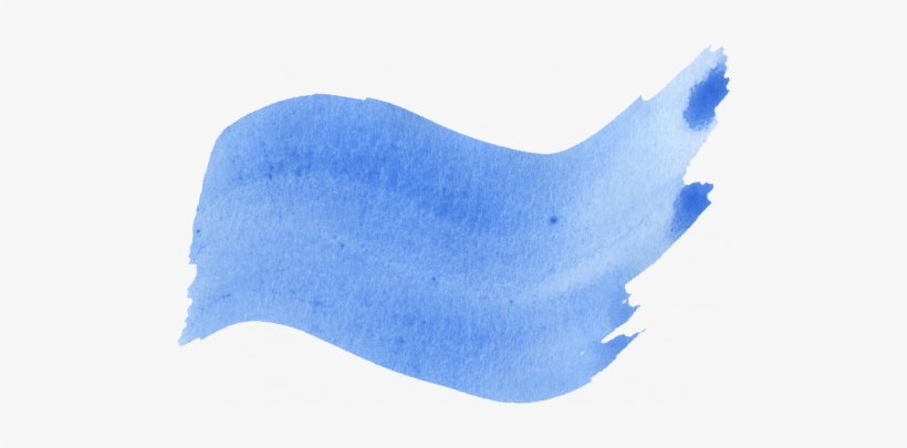 Blue Watercolor Brush Stroke 4 24 - Rays And Skates, transparent png
