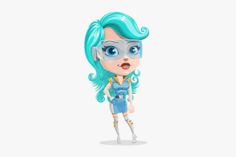 Neonna The Shiny Future Girl - Cartoon Fantasy Characters, transparent png