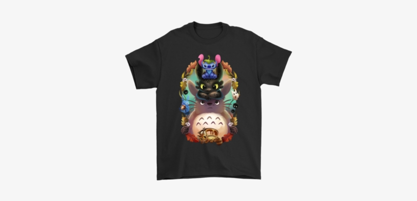 Stitch, Night Fury And Totoro - Totoro And Stitch, transparent png