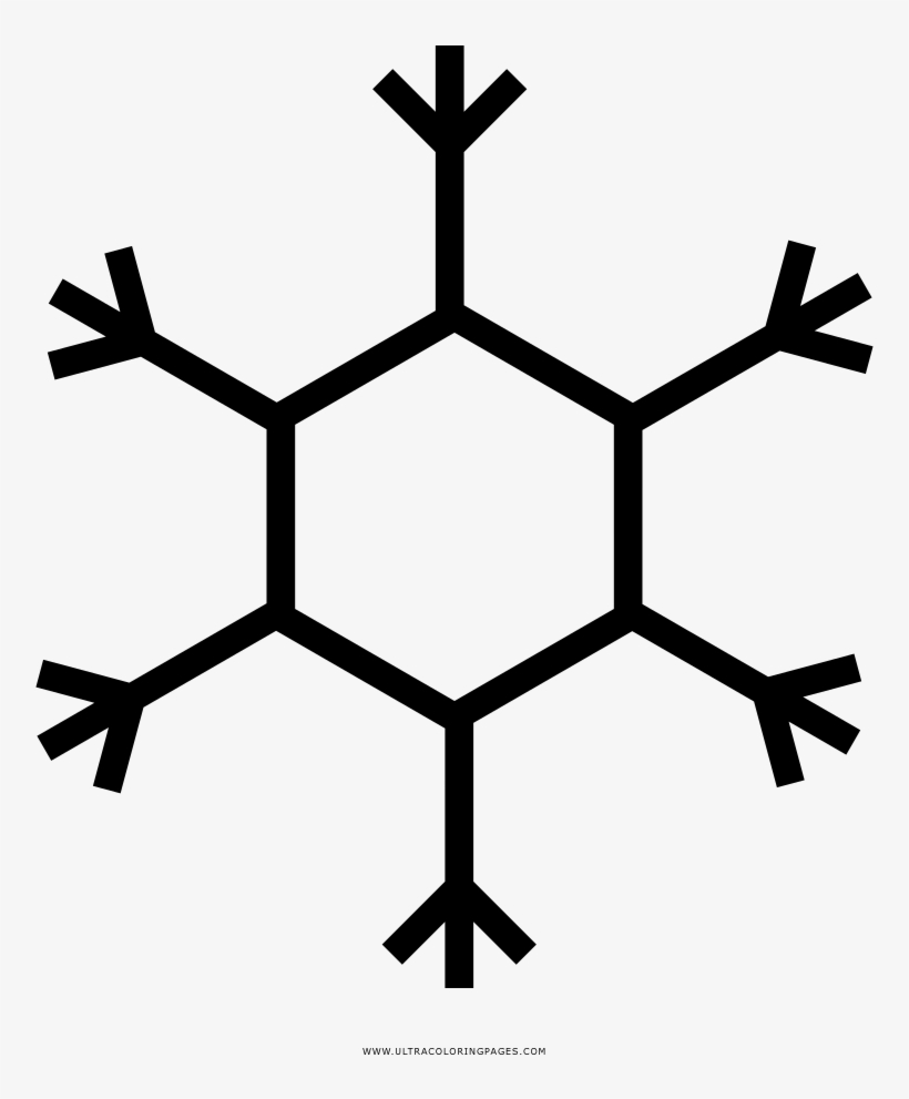 Copo De Nieve Página Para Colorear - Desenhos De Flocos De Neve, transparent png