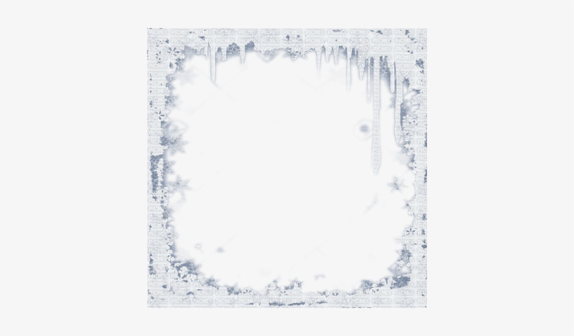 Winter Flake Icicle Border - Snow Photo Frame Png, transparent png