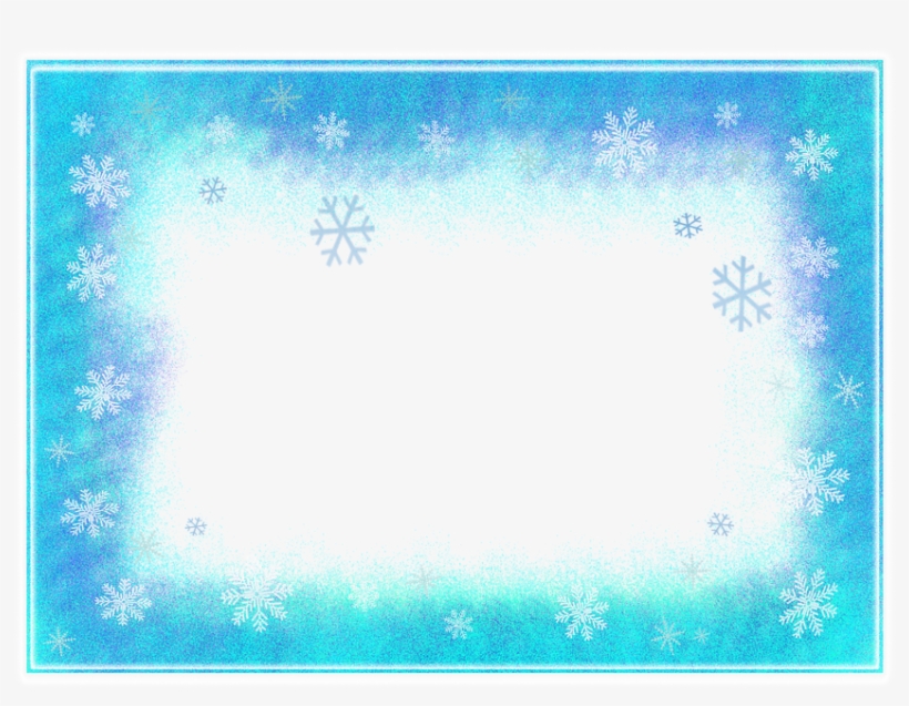 Free Ilration Frame Winter Flakes Snow Icing Image - Border, transparent png