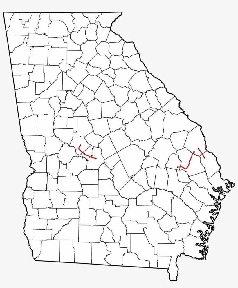 Georgia Midland Railroad - Map Of Georgia With Athens, transparent png