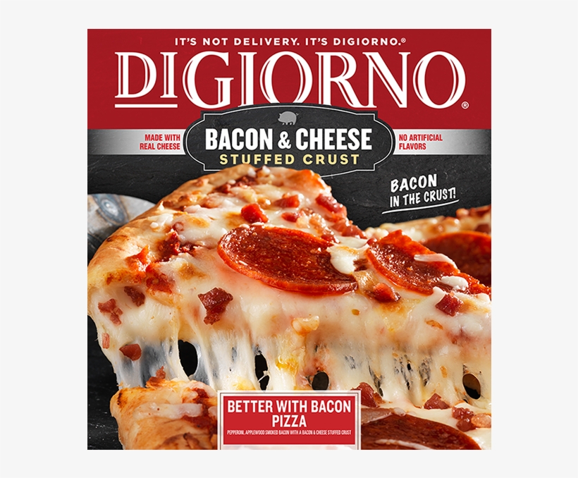 Bacon Cheese Stuffed Crust Pizza Better With Bacon - Digiorno Bacon Stuffed Crust Pizza, transparent png