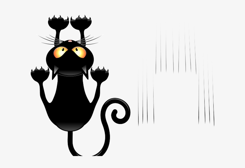 Scratches Clipart Dragon Claw - Halloween Black Cat Clipart Png, transparent png