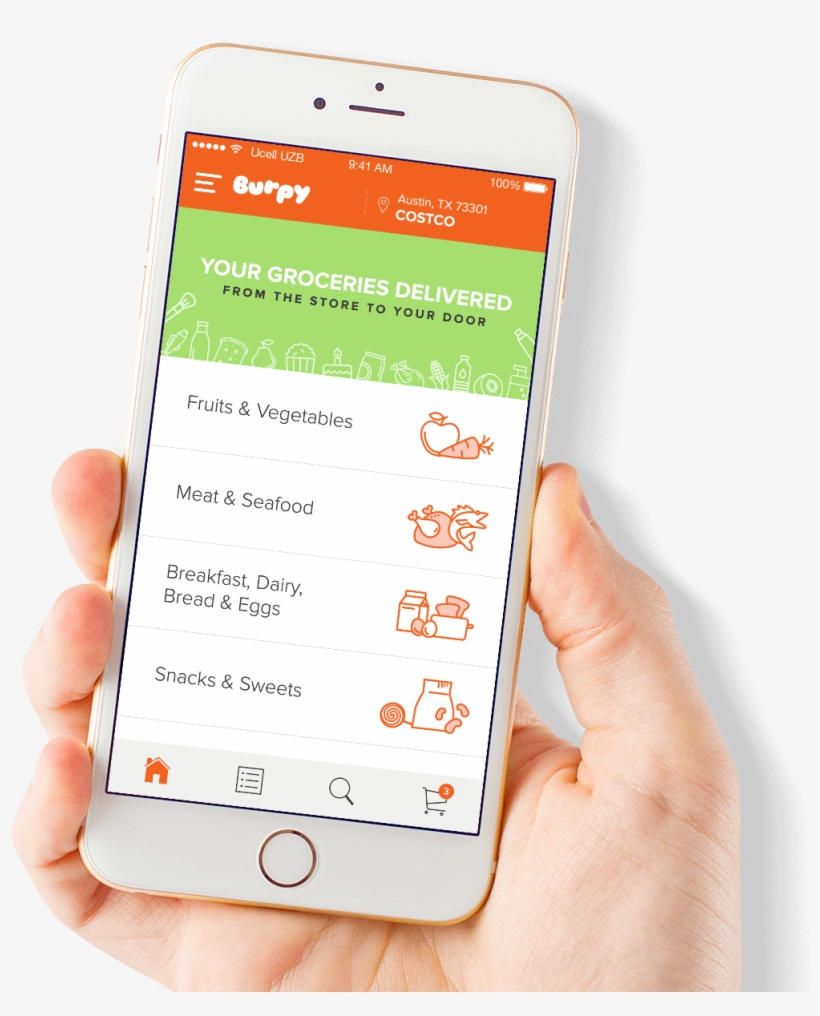 Android And Ios App Design - Grocery Mobile App Design, transparent png