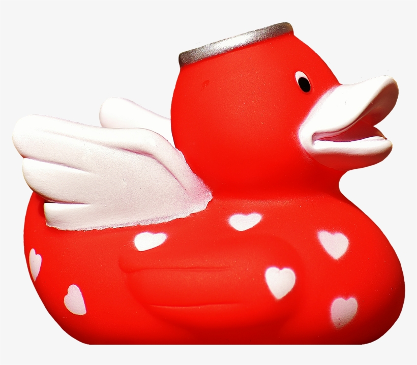 Quietscheente, Angel, Duck, Rubber, Cute - Transparent Background Toy Rubber Ducks Png, transparent png