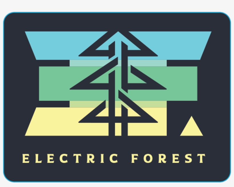 Gradient Sticker - Electric Forest Logo, transparent png