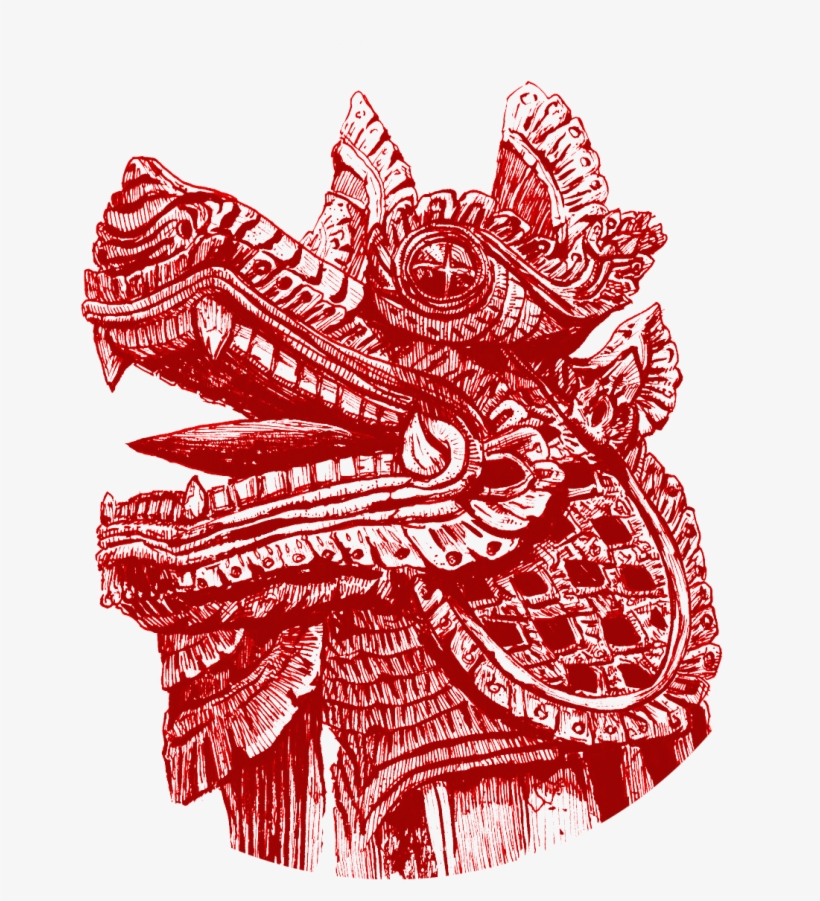 Chinese Dragon Head By Kenny Routt - Illustration, transparent png
