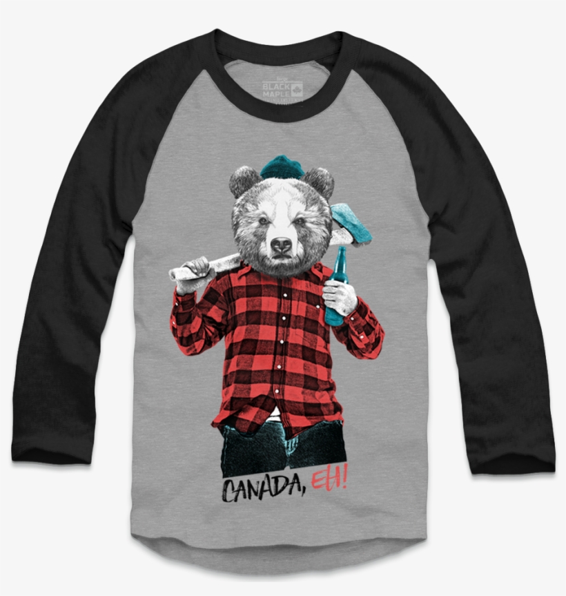 Lumberjack Bear With Beer Athletic Gray With Black - Imma Pray For You Shirt, transparent png