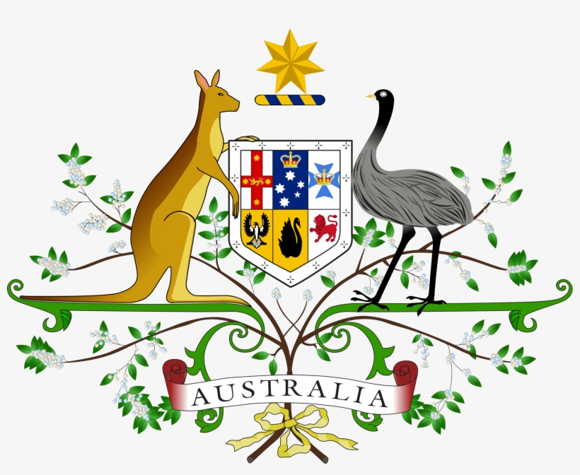 Australian Coat Of Arms Png - National Emblem Of Australia, transparent png
