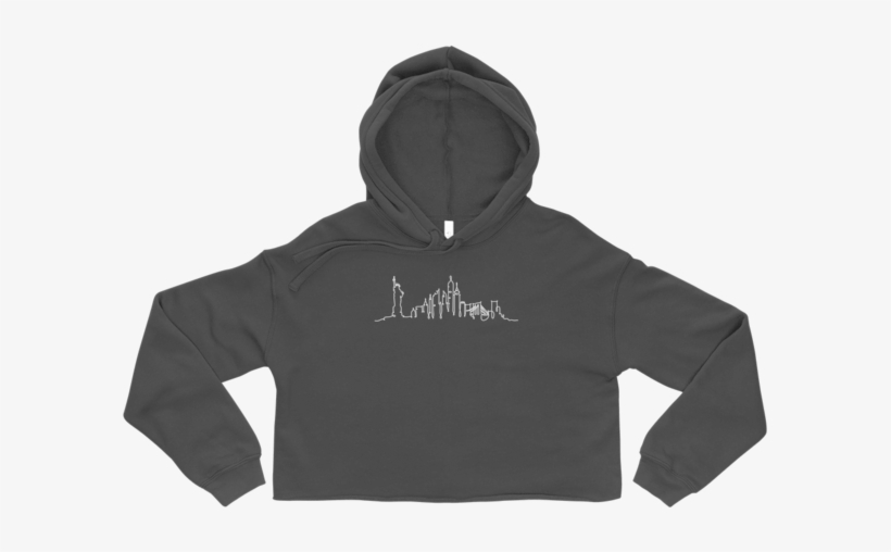 New York City Skyline Crop Hoodie - Sweatshirt, transparent png