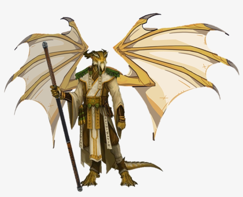 Art Gold Dragonborn Paladin Commission Character Art - Dragon, transparent png