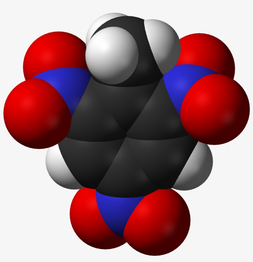 Tnt From Xtal 1982 3d Vdw - Tnt Molecule, transparent png