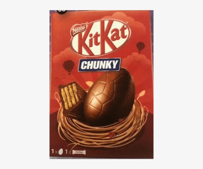 Nestle Kit Kat Easter Egg Plus A Kit Kat Crunchy Bar - Kit Kat Chunky Medium Egg, transparent png
