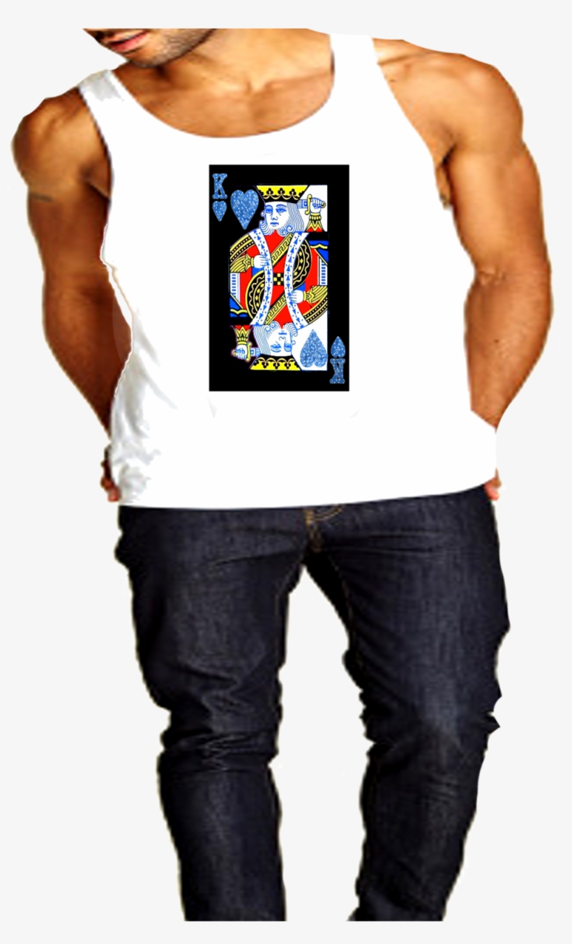 King Of Hearts White Tank W - Vest, transparent png