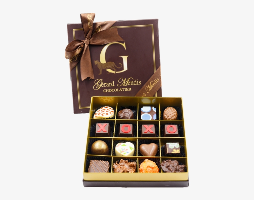 Xoxo 16 Piece Chic Paperboard Box - Chocolate Truffle, transparent png