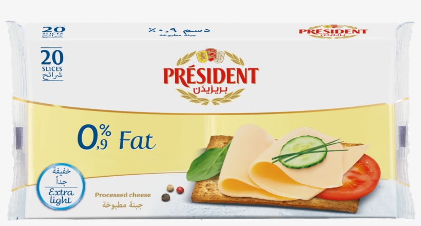President 0% Fat 20 Slices - President, transparent png