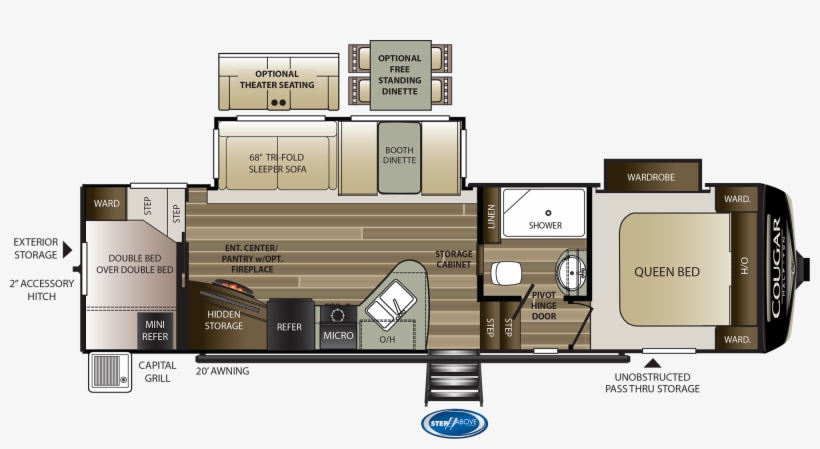 Cougar Half-ton 29rdb Fifth Wheel - Cougar 30rls Fifth Wheel, transparent png