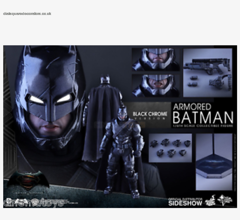 Authentic Cheap Armored Batman Black Chrome Ver, Sixth - Hot Toys Black Chrome Armored Batman, transparent png