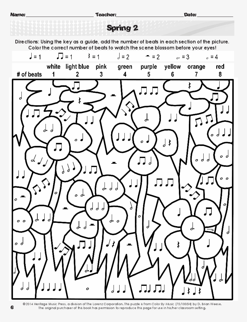 Click To Expand Color By Music Thumbnail - Music Color Page By Number, transparent png