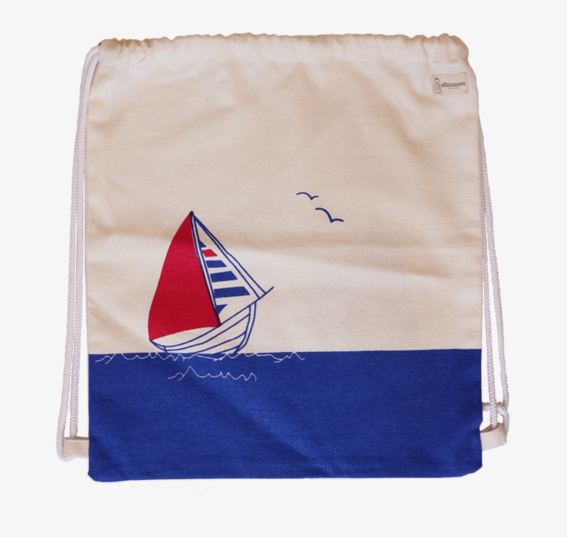 Treasure Trove Canvas Drawstring Toy Bag For Toddlers - Sail, transparent png