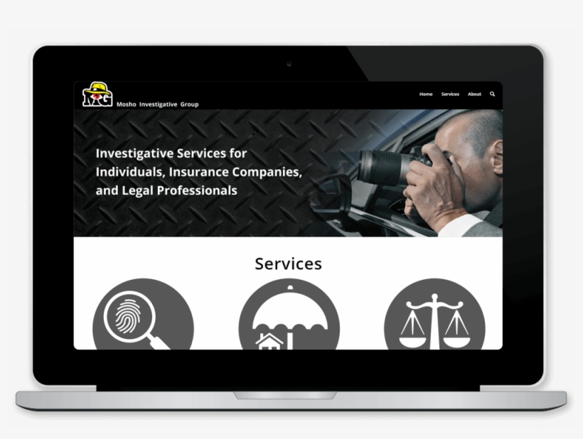 Final Website Design For Mosho Investigative Group - Tablet Computer, transparent png