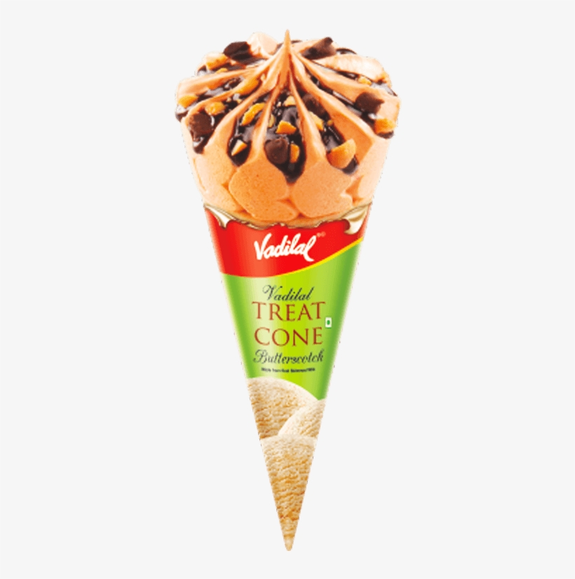 Vadilal Treat Cone Butterscotch - Vadilal Ice Cream Cone, transparent png