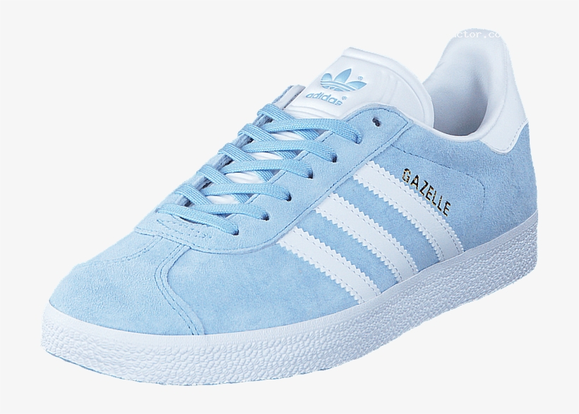 Adidas Originals Gazelle Clear Sky/white/gold Met - Gazelle Adidas Clear Sky, transparent png