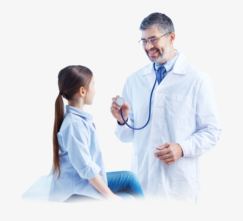 Kingdom Of Doctors Why - Doctor Atendiendo A Una Niña Dibujo, transparent png