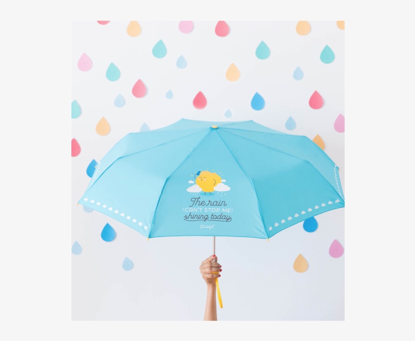 Wonderful Umbrella The Rain Can Not Stop Me, Blue-yellow, - Umbrella, transparent png