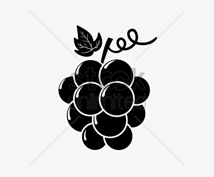 Silhouette Of Grapes Vector - Illustration, transparent png