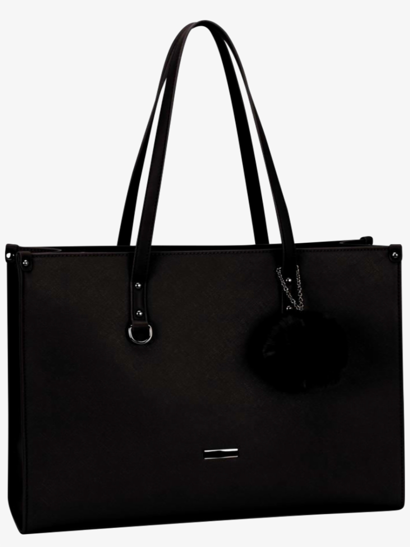 Supanova Pompom Ladies Laptop Bag Black - Tote Bag, transparent png