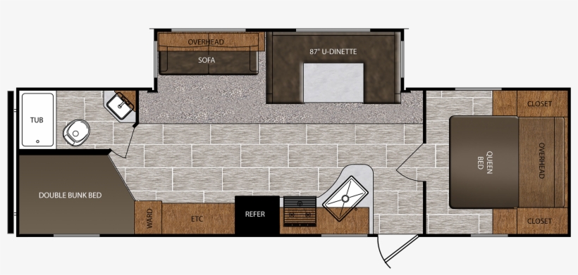 Forest River Acadia 29st Bunkhouse Floorplan - Floor Plan, transparent png