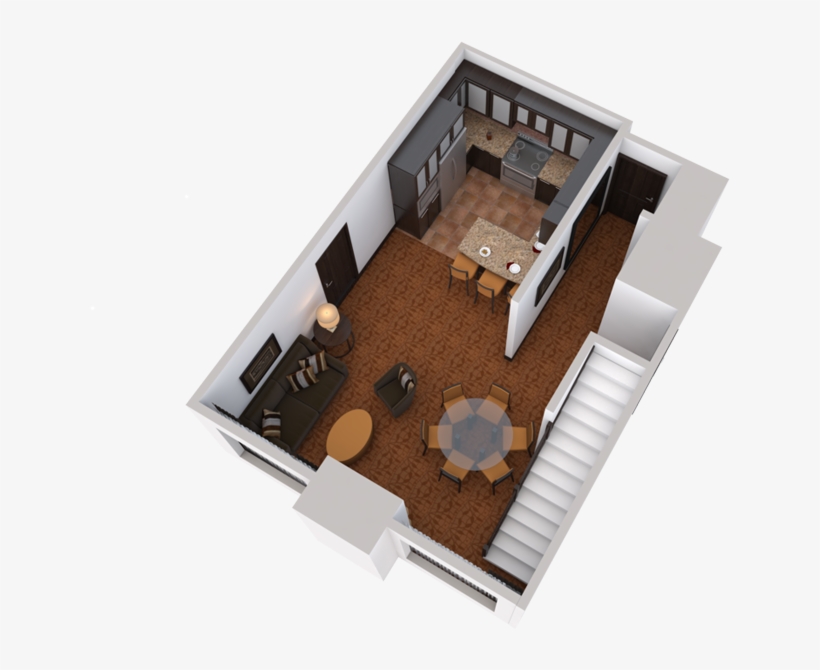 Layout Of One-bedroom Two Story Suite - Floor Plan, transparent png
