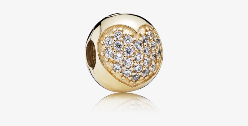 Pandora Bracelets And Charms Tagged "love Of My Life" - Pandora Gold Heart Clip, transparent png