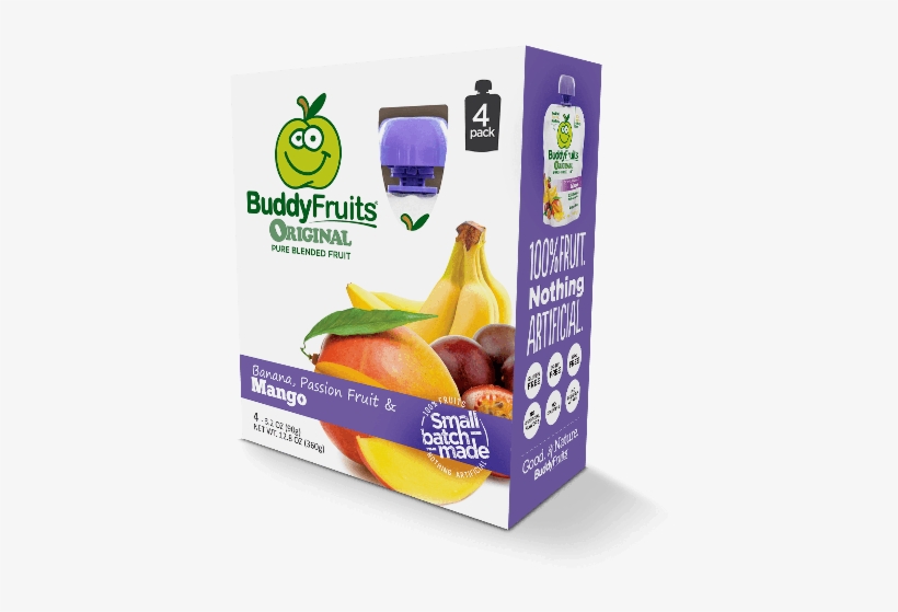 Buddy Fruits Originals Banana Passion And Mango Fruit - Juicebox, transparent png
