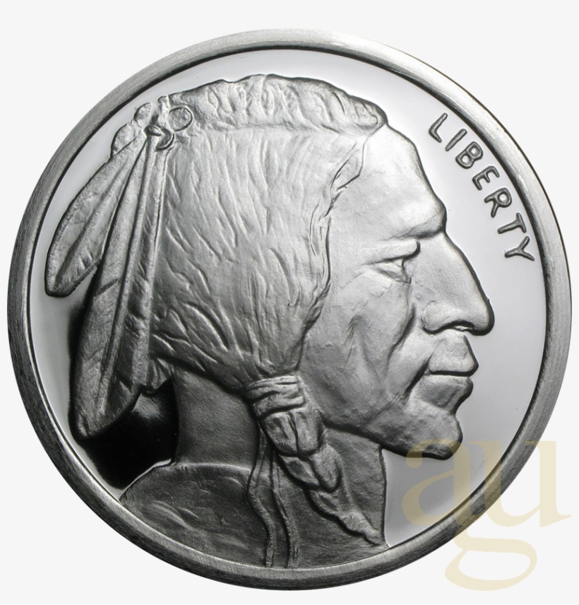 2 Unzen Silber American Buffalo Round - 5 Oz Silver Coin, transparent png