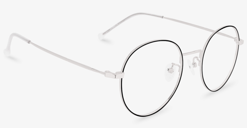 Corner View Of Pantera Silver Oval Glasses Made From - Still Life Photography, transparent png