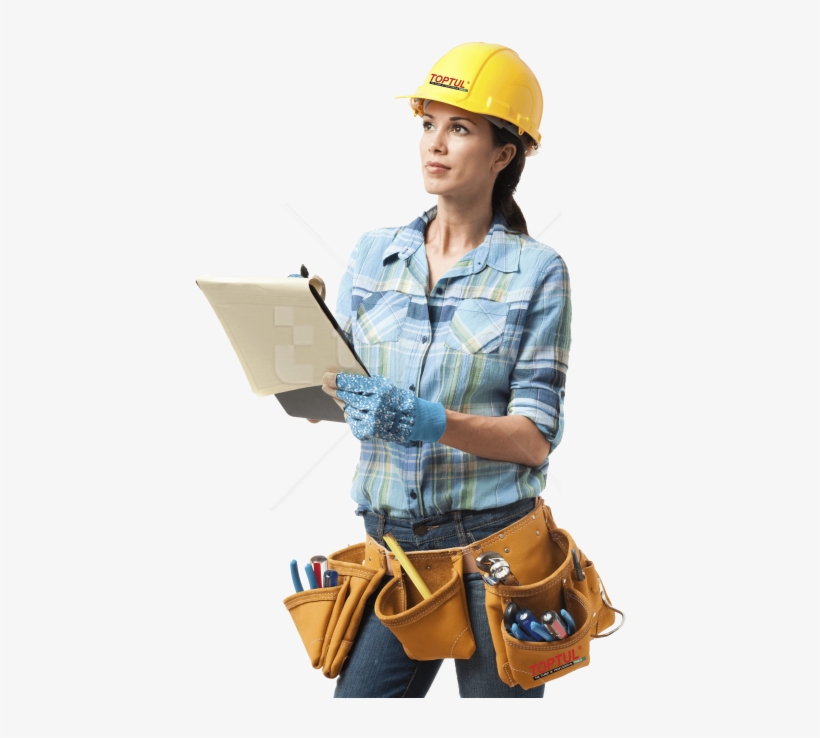 Free Png Industrail Worker Female Png Images Transparent - Woman Contractor, transparent png